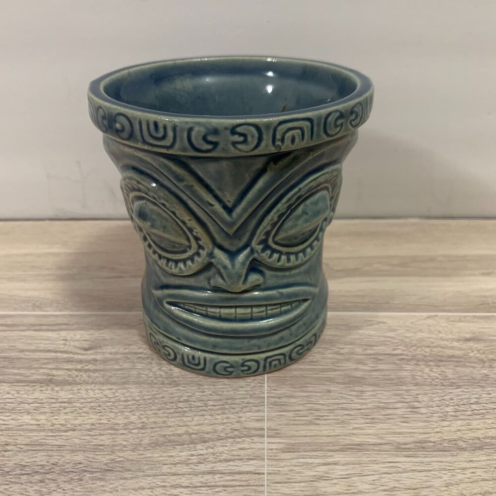 Tiki Farm 2012 Blue Tiki Mug Planter